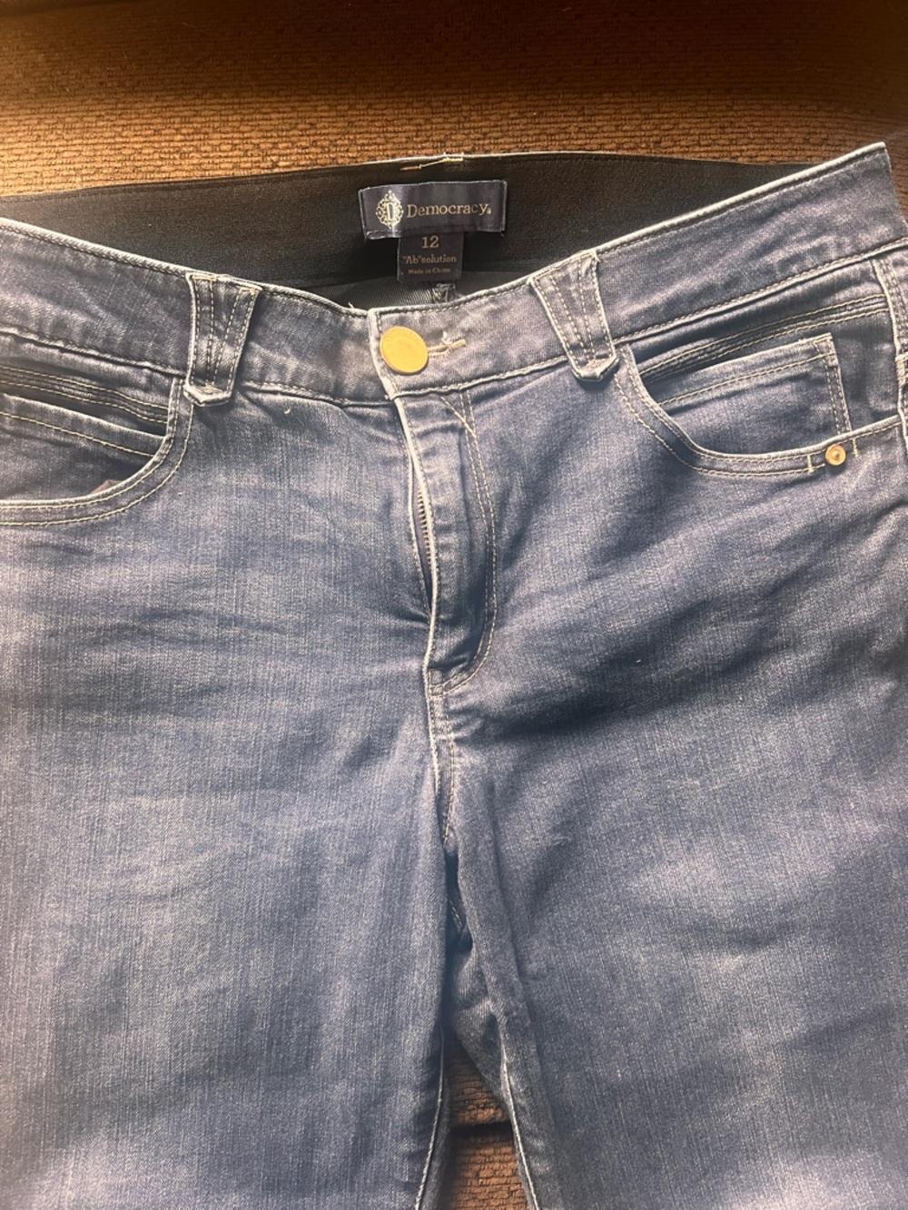 Democracy Ab Solution Women's Skinny Ankle Jeans in Dark Blue Wash. size 12 - Picture 2 of 12